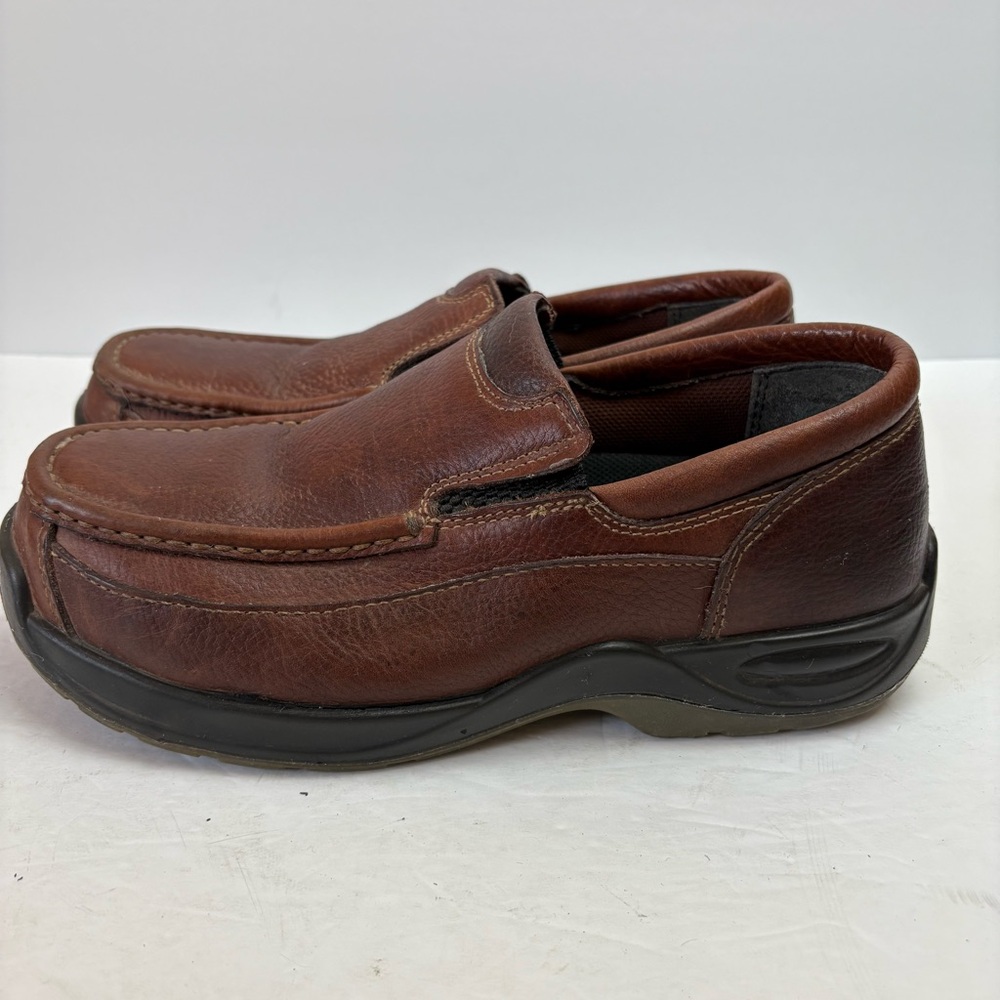Florsheim Men's Brown Leather Loafers Work Shoes size 10D